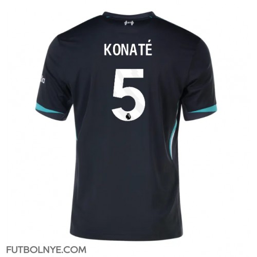 Camiseta Liverpool Ibrahima Konate #5 Visitante Equipación 2024-25 manga corta